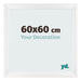 Cornice 60x60cm Bianco Vintage MDF Pisa Davanti Dimensione | Yourdecoration.it