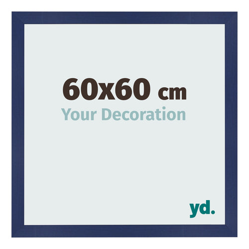 Cornice 60x60cm Blu Scuro Spazzato MDF Bologna Davanti Dimensione | Yourdecoration.it
