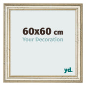 Cornice 60x60cm Lucentezza Metallica MDF Lazio Davanti Dimensione | Yourdecoration.it