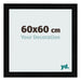 Cornice 60x60cm Nero Argento Lucido MDF Pisa Davanti Dimensione | Yourdecoration.it