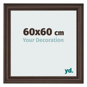 Cornice 60x60cm Quercia Scura MDF Lazio Davanti Dimensione | Yourdecoration.it
