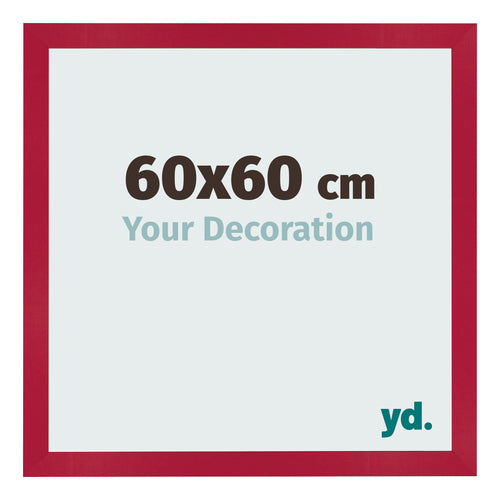 Cornice 60x60cm Rosso MDF Bologna Davanti Dimensione | Yourdecoration.it