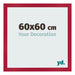 Cornice 60x60cm Rosso MDF Bologna Davanti Dimensione | Yourdecoration.it