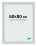 Cornice 60x80cm Acciaio Inox MDF Bologna Davanti Dimensione | Yourdecoration.it