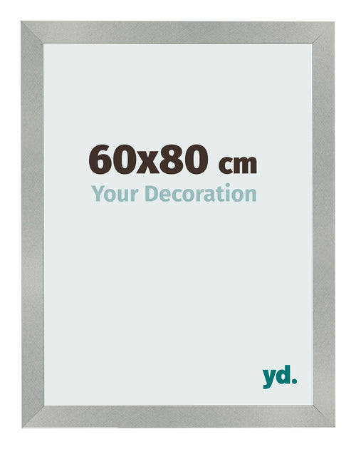Cornice 60x80cm Alluminio Spazzolato MDF Bologna Davanti Dimensione | Yourdecoration.it