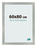 Cornice 60x80cm Alluminio Spazzolato MDF Bologna Davanti Dimensione | Yourdecoration.it
