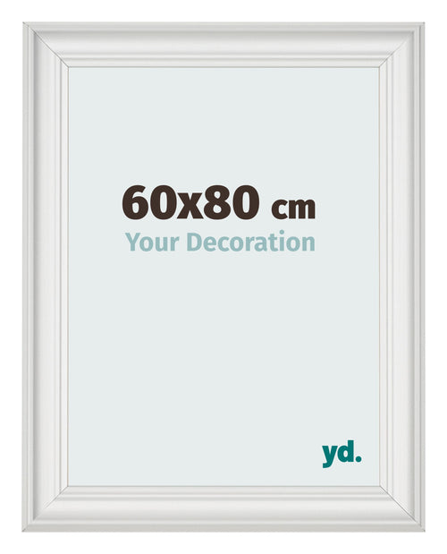 Cornice 60x80cm Bianco Spazzato MDF Lazio Davanti Dimensione | Yourdecoration.it