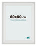 Cornice 60x80cm Bianco Spazzato MDF Lazio Davanti Dimensione | Yourdecoration.it