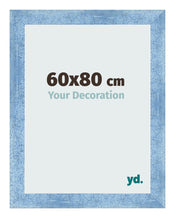 Cornice 60x80cm Blu Acceso Spazzato MDF Pisa Davanti Dimensione | Yourdecoration.it