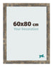 Cornice 60x80cm Blu Oro Fondente MDF Bologna Davanti Dimensione | Yourdecoration.it