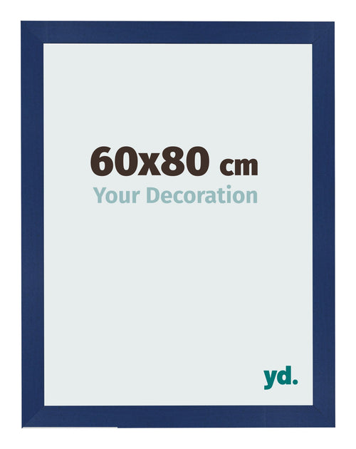 Cornice 60x80cm Blu Scuro Spazzato MDF Bologna Davanti Dimensione | Yourdecoration.it
