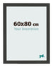 Cornice 60x80cm Grana Di Legno Nero MDF Bologna Davanti Dimensione | Yourdecoration.it