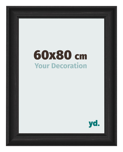 Cornice 60x80cm Grana Di Legno Nero MDF Lazio Davanti Dimensione | Yourdecoration.it