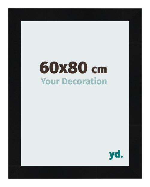 Cornice 60x80cm Nero Argento Lucido MDF Pisa Davanti Dimensione | Yourdecoration.it