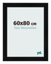 Cornice 60x80cm Nero Argento Lucido MDF Pisa Davanti Dimensione | Yourdecoration.it