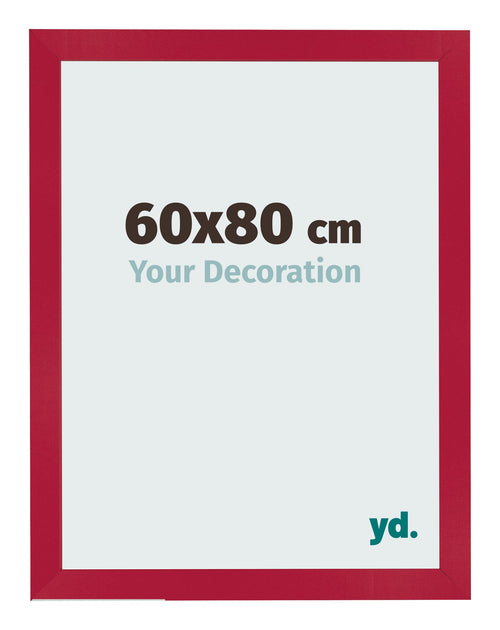 Cornice 60x80cm Rosso MDF Bologna Davanti Dimensione | Yourdecoration.it
