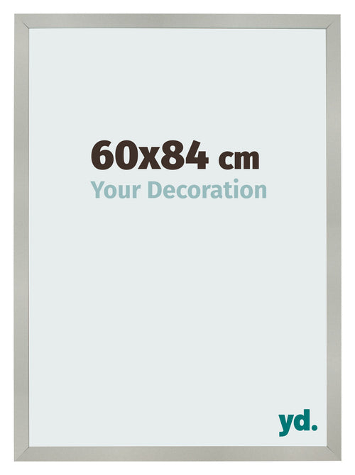 Cornice 60x84cm Argento Opaco MDF Bologna Davanti Dimensione | Yourdecoration.it