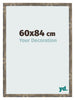 Cornice 60x84cm Blu Oro Fondente MDF Bologna Davanti Dimensione | Yourdecoration.it