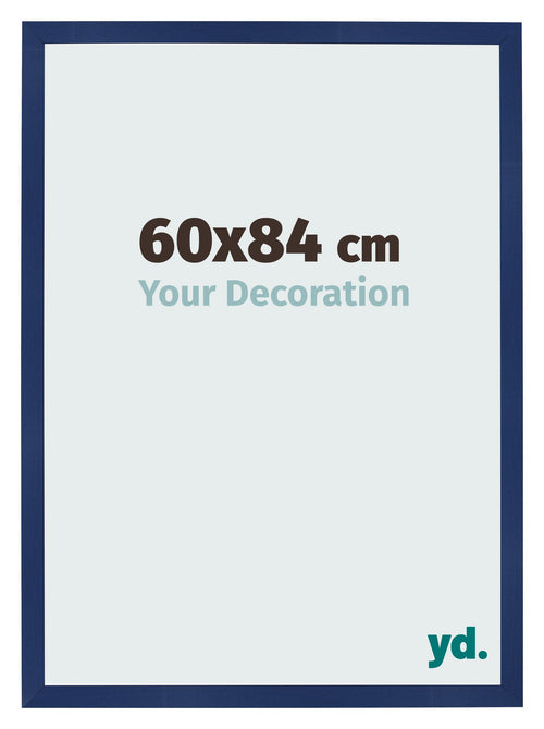 Cornice 60x84cm Blu Scuro Spazzato MDF Bologna Davanti Dimensione | Yourdecoration.it