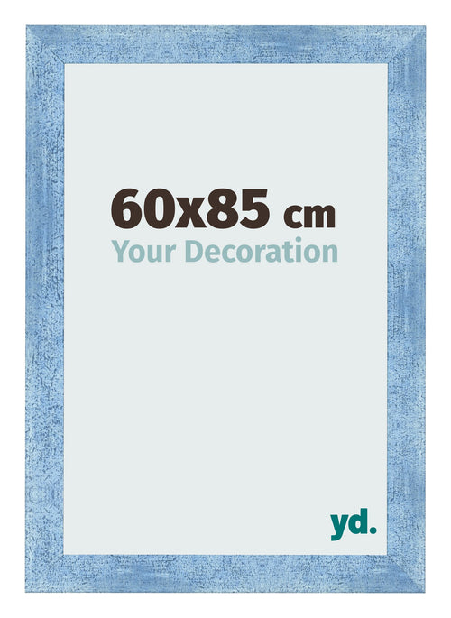 Cornice 60x85cm Blu Acceso Spazzato MDF Pisa Davanti Dimensione | Yourdecoration.it