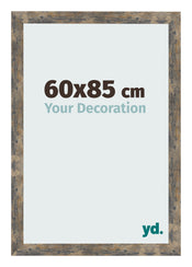 Cornice 60x85cm Blu Oro Fondente MDF Bologna Davanti Dimensione | Yourdecoration.it