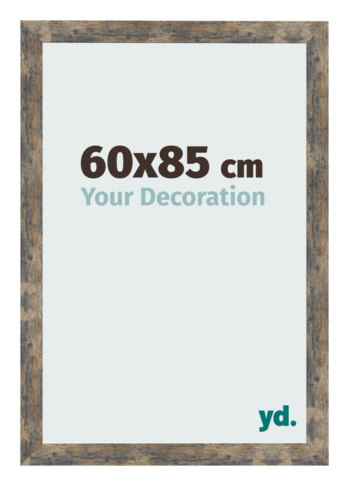 Cornice 60x85cm Blu Oro Fondente MDF Bologna Davanti Dimensione | Yourdecoration.it