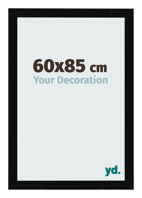 Cornice 60x85cm Nero Lucente MDF Bologna Davanti Dimensione | Yourdecoration.it