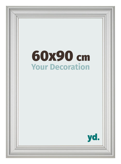 Cornice 60x90cm Argento Opaco MDF Lazio Davanti Dimensione | Yourdecoration.it