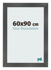 Cornice 60x90cm Nero Argento Lucido MDF Pisa Davanti Dimensione | Yourdecoration.it