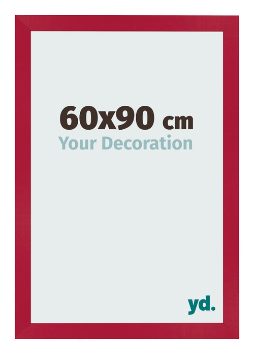 Cornice 60x90cm Rosso MDF Bologna Davanti Dimensione | Yourdecoration.it