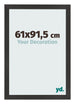 Cornice 61x91 5 cm Nero Opaco MDF Bologna Davanti Dimensione | Yourdecoration.it