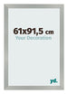 Cornice 61x91 5cm Alluminio Spazzolato MDF Bologna Davanti Dimensione | Yourdecoration.it