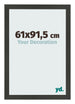 Cornice 61x91 5cm Antracite MDF Bologna Davanti Dimensione | Yourdecoration.it
