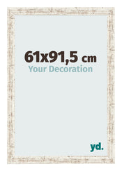 Cornice 61x91 5cm Bianco Vintage MDF Bologna Davanti Dimensione | Yourdecoration.it