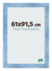 Cornice 61x91 5cm Blu Acceso Spazzato MDF Pisa Davanti Dimensione | Yourdecoration.it