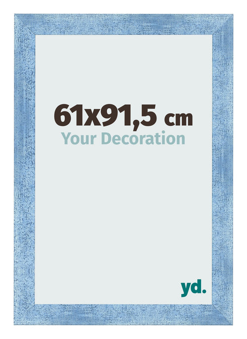 Cornice 61x91 5cm Blu Acceso Spazzato MDF Pisa Davanti Dimensione | Yourdecoration.it