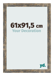 Cornice 61x91 5cm Blu Oro Fondente MDF Bologna Davanti Dimensione | Yourdecoration.it