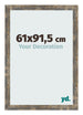 Cornice 61x91 5cm Blu Oro Fondente MDF Bologna Davanti Dimensione | Yourdecoration.it