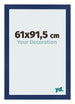 Cornice 61x91 5cm Blu Scuro Spazzato MDF Bologna Davanti Dimensione | Yourdecoration.it