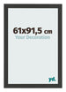 Cornice 61x91 5cm Grana Di Legno Nero MDF Bologna Davanti Dimensione | Yourdecoration.it
