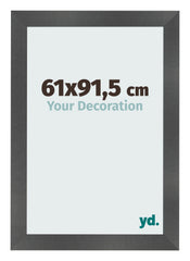 Cornice 61x91 5cm Nero Argento Lucido MDF Pisa Davanti Dimensione | Yourdecoration.it