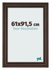 Cornice 61x91 5cm Quercia Scura MDF Lazio Davanti Dimensione | Yourdecoration.it