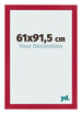 Cornice 61x91 5cm Rosso MDF Bologna Davanti Dimensione | Yourdecoration.it