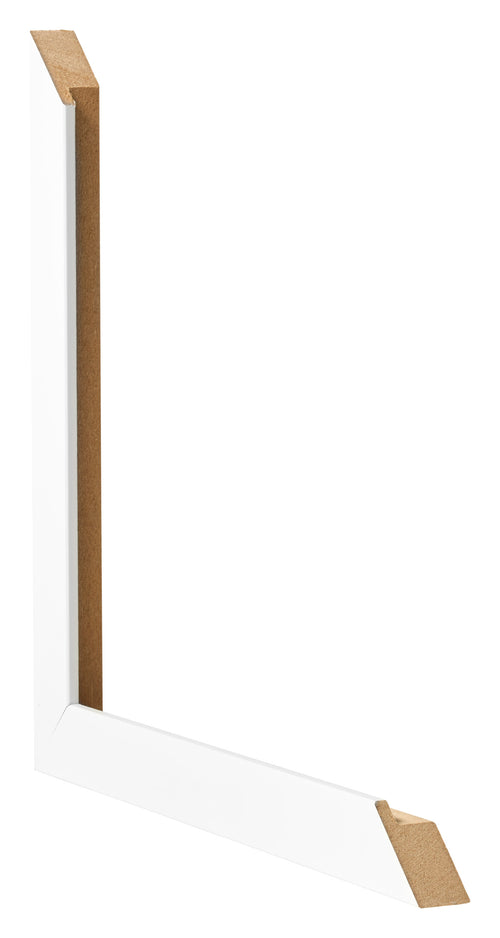 Cornice 62x93cm Bianco Opaco MDF Bologna Dettaglio Intersezione | Yourdecoration.it