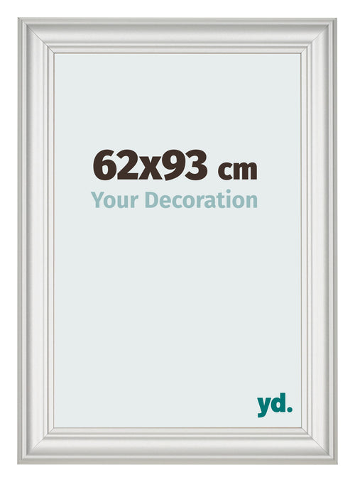 Cornice 62x93cm Bianco Spazzato MDF Lazio Davanti Dimensione | Yourdecoration.it