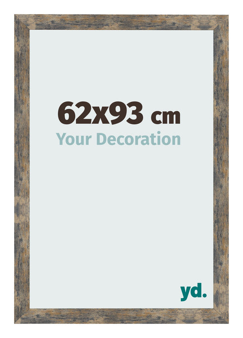 Cornice 62x93cm Blu Oro Fondente MDF Bologna Davanti Dimensione | Yourdecoration.it