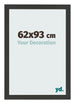 Cornice 62x93cm Grana Di Legno Nero MDF Bologna Davanti Dimensione | Yourdecoration.it