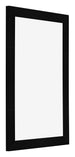 Cornice 62x93cm Nero Argento Lucido MDF Pisa Davanti Obliquo | Yourdecoration.it