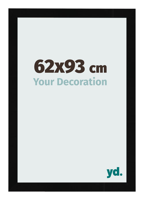 Cornice 62x93cm Nero Lucente MDF Bologna Davanti Dimensione | Yourdecoration.it