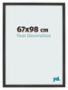 Cornice 67x98 cm Nero Opaco MDF Bologna Davanti Dimensione | Yourdecoration.it
